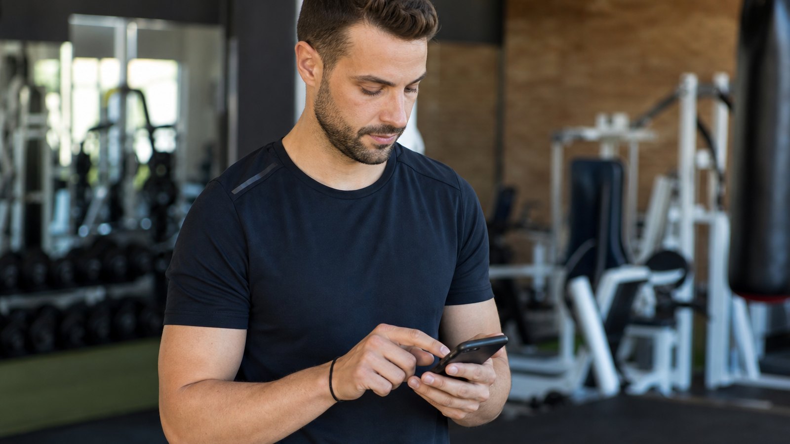 Coach sportif suivant son activité sur un outil numérique